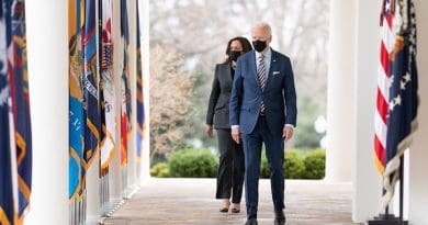 President Joe Biden and Vice President Kamala Harris walk from the Oval Office of the White House. (Official White House Photo by Lawrence Jackson)