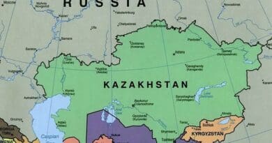 Map of Kazakhstan, with Russia to the north. Credit: CIA, Wikipedia Commons