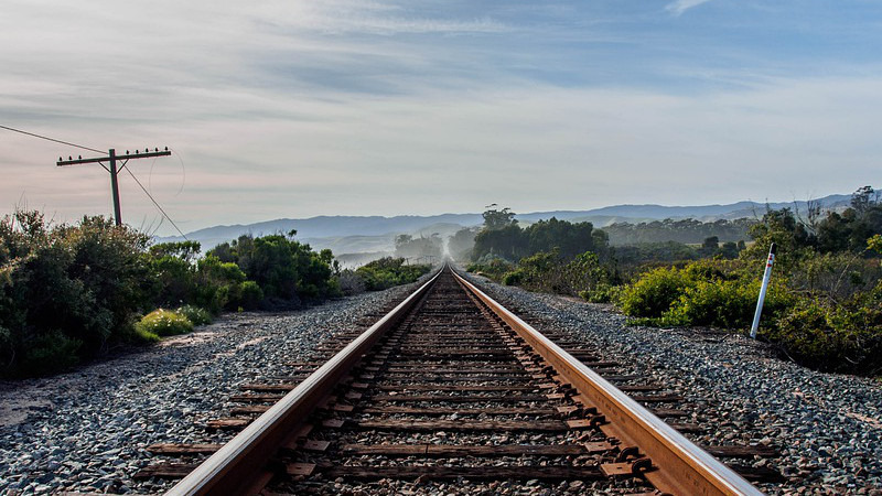 Railway Tracks Railroad Train Tracks California Rail