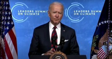 US President Joe Biden delivers remarks at Virtual Leaders Summit on Climate. Photo Credit: White House video screenshot