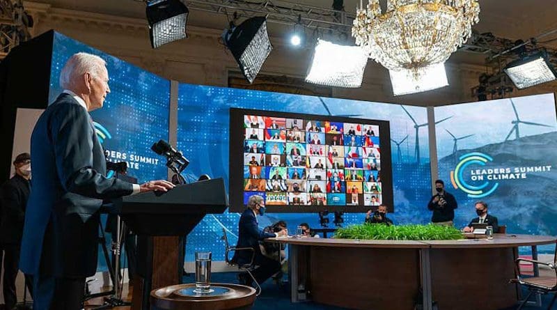 U.S. President Joe Biden at the Leaders Summit on Climate. Image courtesy of the White House.
