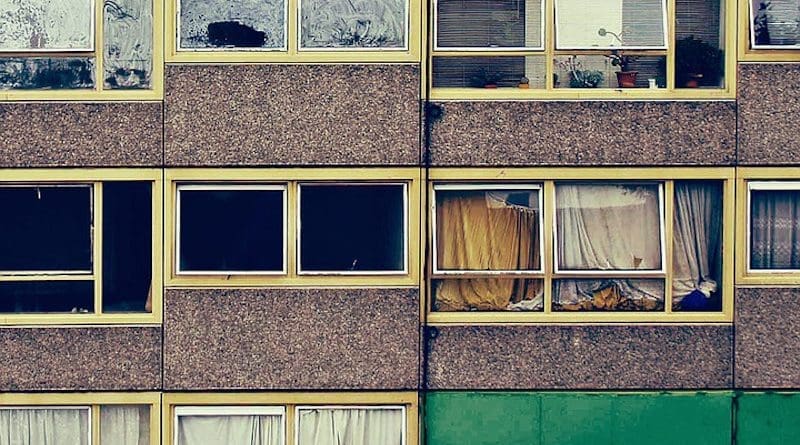 london poverty poor Windows Flats Urban Apartment House Estate