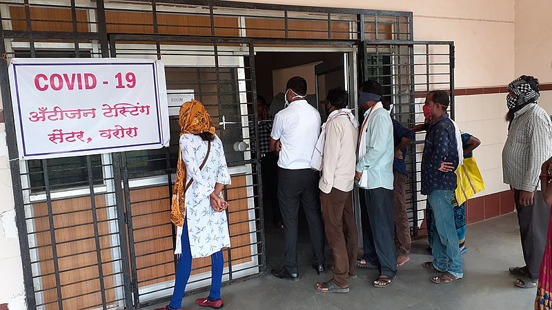 COVID-19 antigen testing center in India. Photo Credit: Ganesh Dhamodkar, Wikimedia Commons