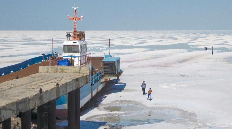 Iran's Lake Urmia -- a sister to Utah's Great Salt Lake -- has lost nearly 95 percent of its volume in the span of two decades. CREDIT Somayeh Sima