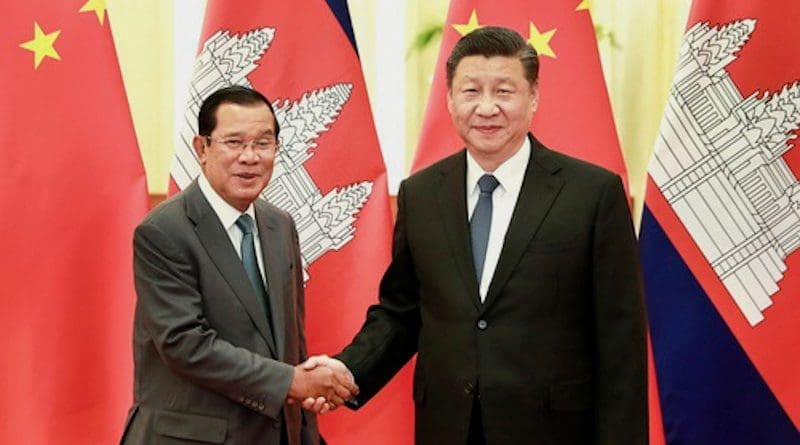 China's President Xi Jinping with Cambodian Prime Minister Samdech Techo Hun Sen. Photo Credit: Chinese government