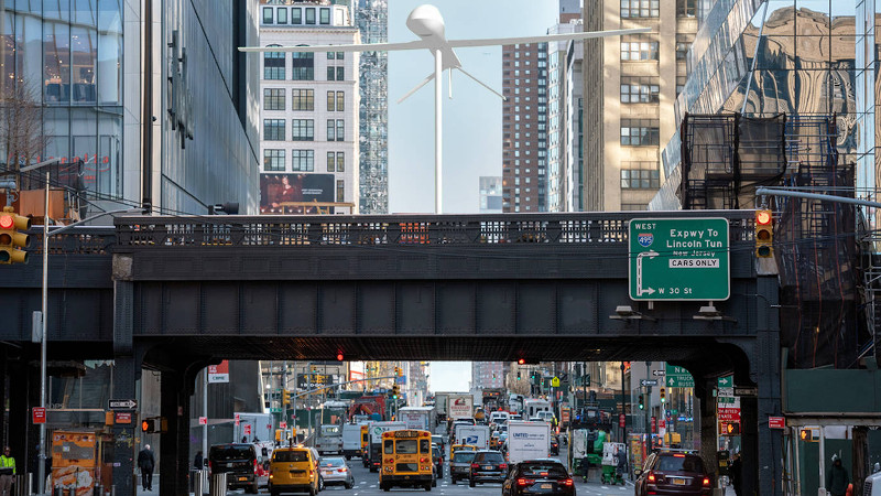 Photo Credit: Sam Durant, Untitled (drone), 2016-2021 (rendering). Proposal for the High Line Plinth. Commissioned by High Line Art. Courtesy of the High Line