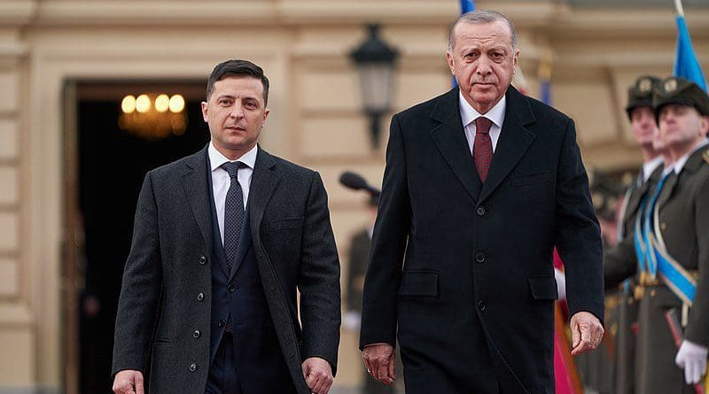 President of Ukraine Volodymyr Zelensky and Turkish President Recep Tayyip Erdoğan in Kyiv, Ukraine. Photo Credit: Presindent.ua