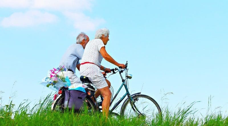 Person Man Woman People Couple Elderly Cycling