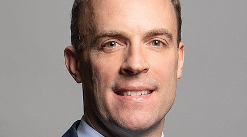 Official UK Parliament portrait of Dominic Raab. Photo Credit: Richard Townshend, WIkipedia Commons