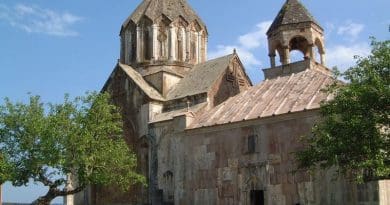Gandzasar Monastery, seat of Albanian (Aghvank) Catolicasate in Karabakh, until 1836 Photo Credit: Bursteam, Wikipedia Commons