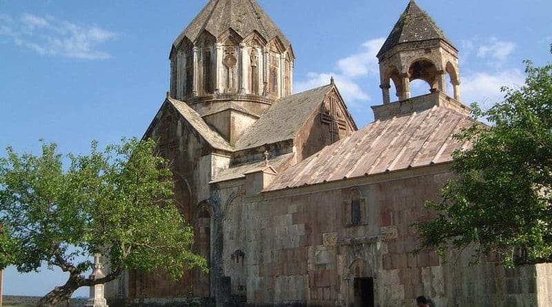Gandzasar Monastery, seat of Albanian (Aghvank) Catolicasate in Karabakh, until 1836 Photo Credit: Bursteam, Wikipedia Commons