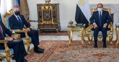US Secretary of State Antony Blinken meets with Egypt's President Abdel Fattah al-Sisi at the Heliopolis Presidential Palace. Photo Credit: US State Department