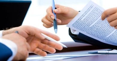 Laptop Office Hand Writing Business Document
