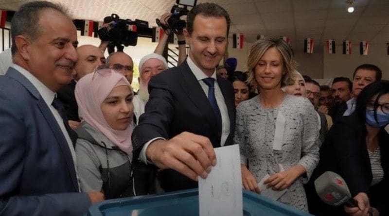 Syrian President Bashar al-Assad cast vote. Photo Credit: Tasnim News Agency