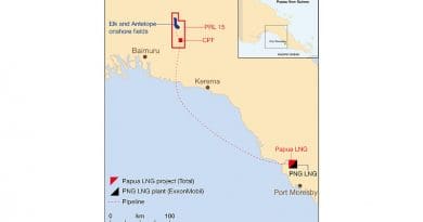 Location of Total operated Papua LNG Project. Credit: Total