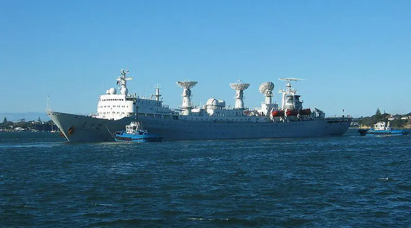 File photo of China's Yuan Wang 2 ship, used for tracking and support of satellite and intercontinental ballistic missiles. Photo Credit: Gadfium, Wikipedia Commons