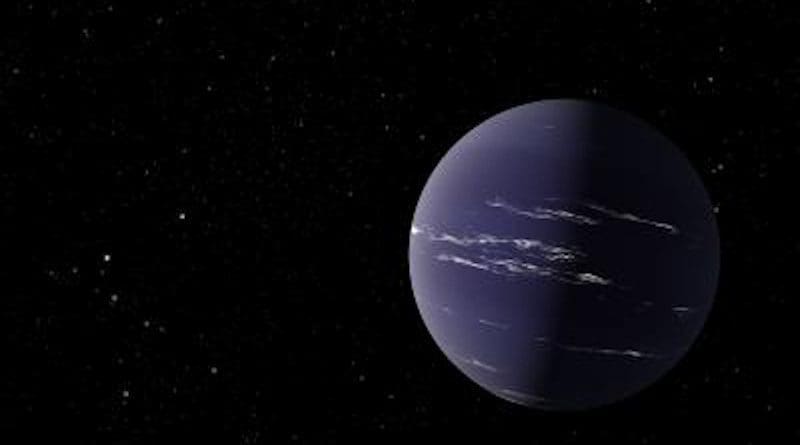 An artist's rendering of TOI-1231 b, a Neptune-like planet about 90 light years away from Earth. CREDIT NASA/JPL-Caltech