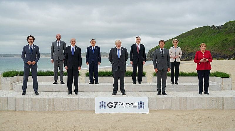 Leaders group photo at 47th G7 Summit. Photo Credit: The White House