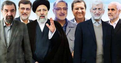 Montage of seven candidates for the Iranian presidency. Photo Credit: Tasnim News Agency