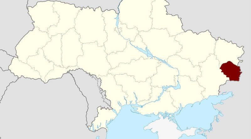 Location of Lugansk People's Republic in Ukraine. Credit: Wikipedia Commons