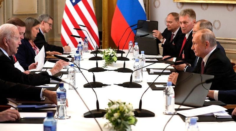 US President Joe Biden with Russia's President Vladimir Putin in Geneva Summit. Photo Credit: Tass, Kremlin.ru