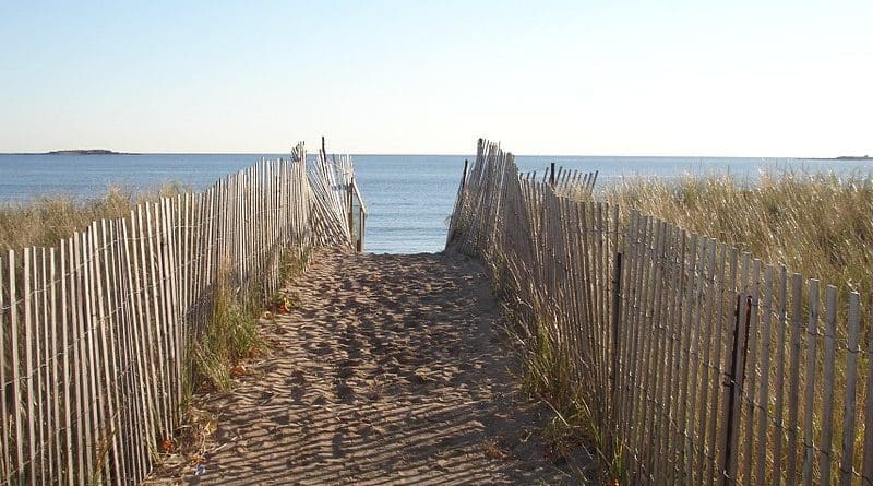 New England Path Fence Ocean Sea Beach Seascape