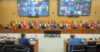 NATO Foreign Ministers hold virtual meeting. Photo Credit: NATO