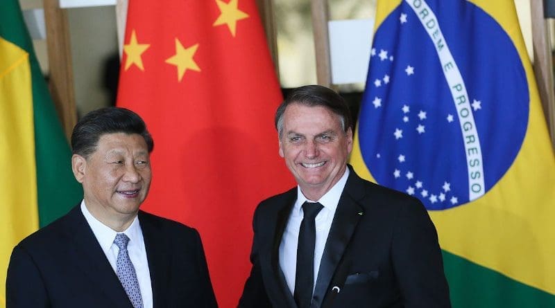 China's President Xi Jinping with Brazil's President Jair Bolsonaro. Photo Credit: Photo Credit: Valter Campanato, Agencia Brasil