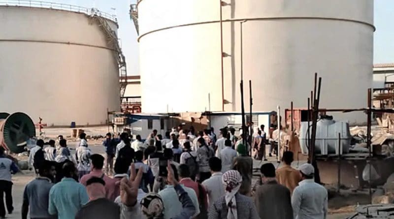 Oil workers in Iran on strike. Photo Credit: Iran News Wire