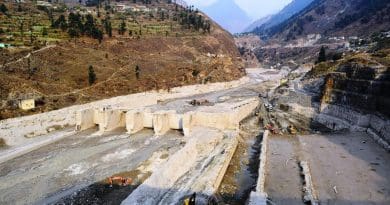 Destroyed Tapovan Vishnugad hydroelectric plant after devastating debris flow of Feb 7, 2021. CREDIT (Irfan Rashid, Department of Geoinformatics, University of Kashmir)