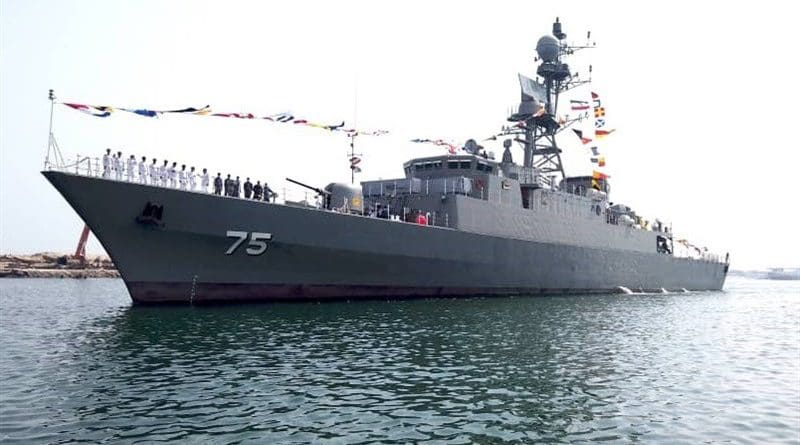Iranian Navy's Dena destroyer. Photo Credit: Tasnim News Agency
