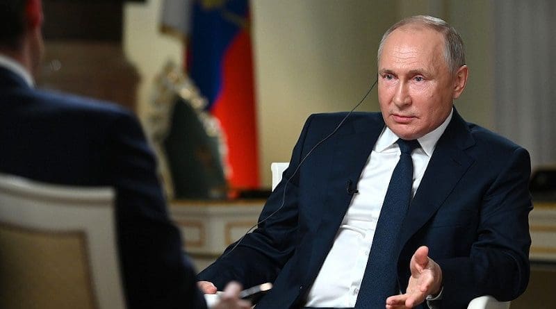 Russia's President Vladimir Putin during an interview to NBC correspondent Keir Simmons. Photo Credit: Kremlin.ru