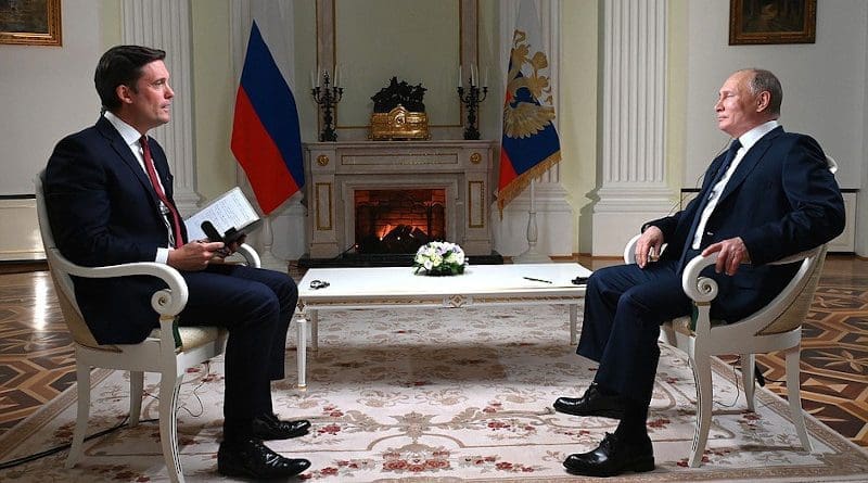 Russia's President Vladimir Putin during interview with NBC correspondent Keir Simmons. Photo Credit: Kremlin.ru