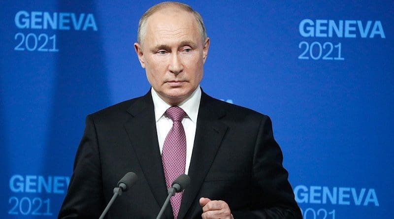 Russia's President Vladimir Putin at Geneva Summit news conference. Photo Credit: Kremlin.ru