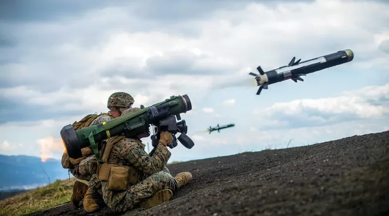 Antitank missile gunners with 3rd Battalion, 3rd Marines, fire Javelin missile while conducting live-fire combat rehearsal during Fuji Viper 21.3, at Combined Arms Training Center, Camp Fuji, Japan, April 12, 2021 (U.S. Marine Corps/Jonathan Willcox)