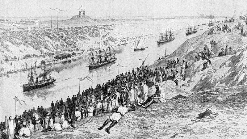 Opening of the Suez Canal, 1869. Credit: Сканирование: Владимир Васильев, Wikipedia Commons