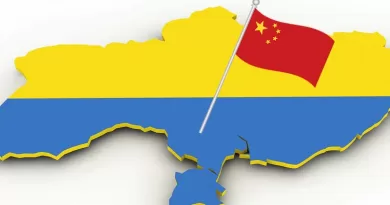 china flag ukraine map