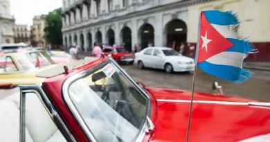 Car Cuba Flag Old Havana Vintage Retro Travel