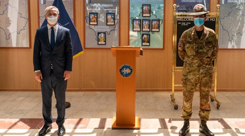 NATO Secretary General Jens Stoltenberg with KFOR Commander Major General Franco Federici. Photo Credit: NATO