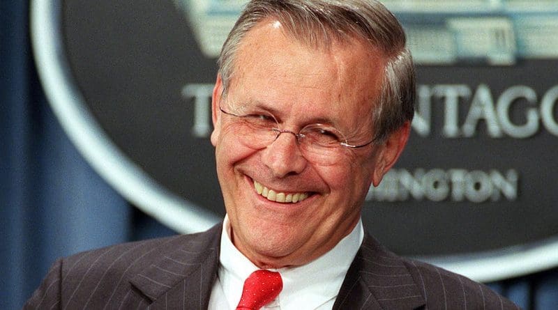 US Secretary of Defense Donald H. Rumsfeld. Photo Credit: Helene C. Stikkel, DOD