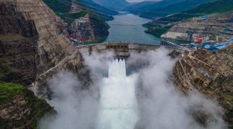 China's Baihetan Hydropower Station Dam. Photo Credit: Wang Guanghao and Jia Xianzheng, China Three Gorges Corp