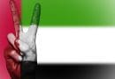 uae flag United Arab Emirates Peace Hand Nation Background
