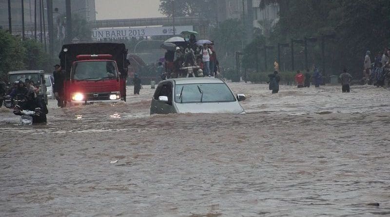 File photo of flooding in Jakarta, Indonesia. Photo Credit: VOA Indonesian Service, Wikipedia Commons
