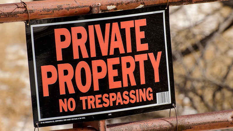 no trespassing Private Property Sign Gate Private Property