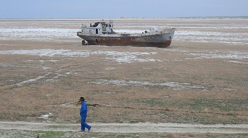 Abandoned ship near Aral, Kazakhstan. Photo Credit: Staecker, Wikipedia Commons