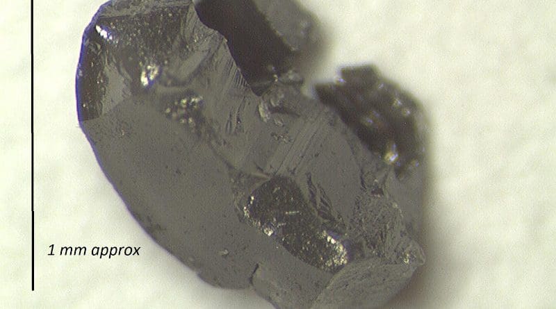 One of the 2.7 billion year-old diamonds used in this work CREDIT Credit: Michael Broadley