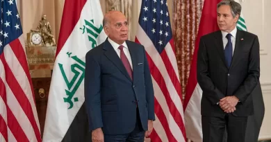 Secretary of State Antony J. Blinken meets with Iraqi Foreign Minister Dr. Fuad Hussein, at the U.S. Department of State in Washington, D.C. on July 23, 2021. [State Department photo by Freddie Everett/ Public Domain]