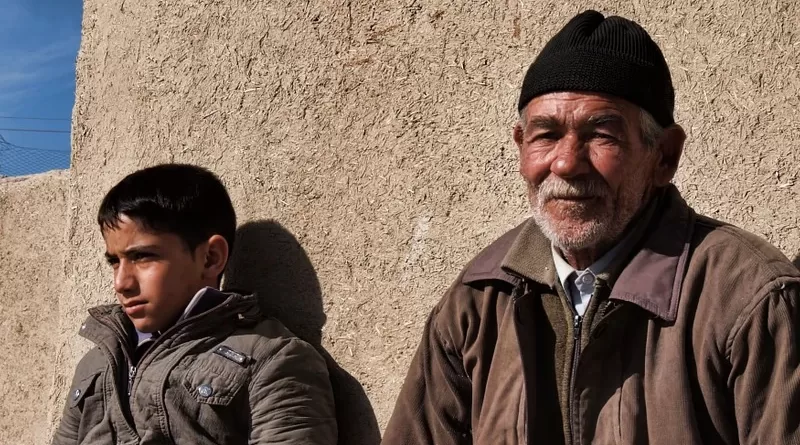 Boy Man Elderly Grandfather Iran Isfahan Farmer Grandson People