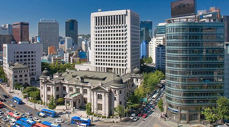 South Korea's Bank of Korea (BOK) headquarters in Seoul. Photo Credit: Mostly1, Wikipedia Commons