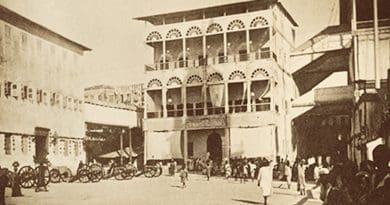 Palaces and courts in Omani Zanzibar. CREDIT: Photo by J. Sturtz. Source: The Melville J. Herskovits Library of African Studies Winterton Collection, Northwestern University.